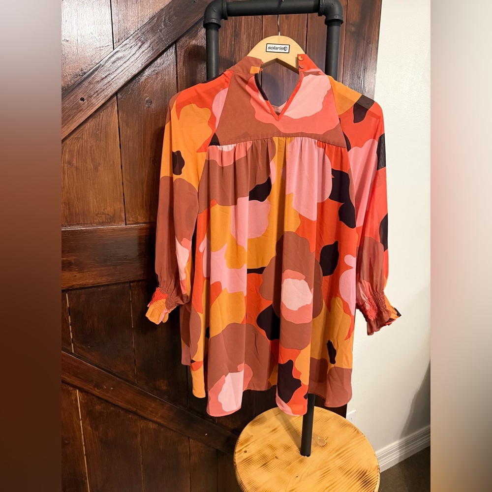 DR2 Multicolor Abstract Blouse